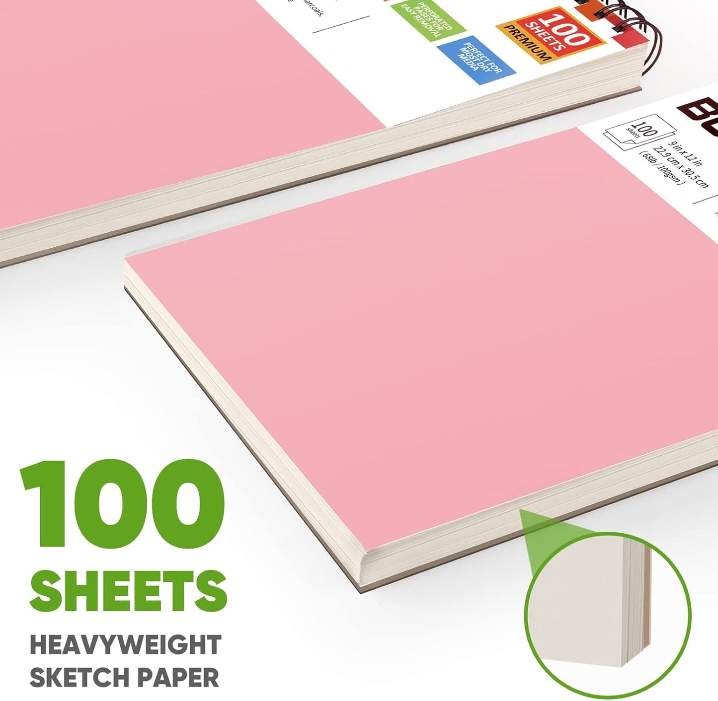 Soucolor Art Supplies Sketching Kit with 100 Sheets 3-Color Sketch Book, Teen Girl Gifts, Arts and Crafts for Kids Ages 8-12, School Supplies Gifts for Artists Adults Teens Girls Boys Kids