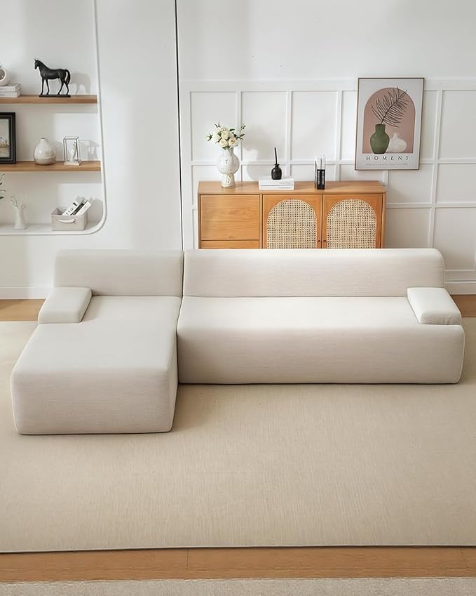 PeakPursuit Oversized 108" Corduroy Cloud Sectional, Left-Facing Chaise - Image 3