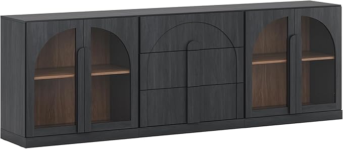 BELLEZE 3-Piece Modular Sideboard Cabinet Freely Configurable, Modern Wood - Image 9
