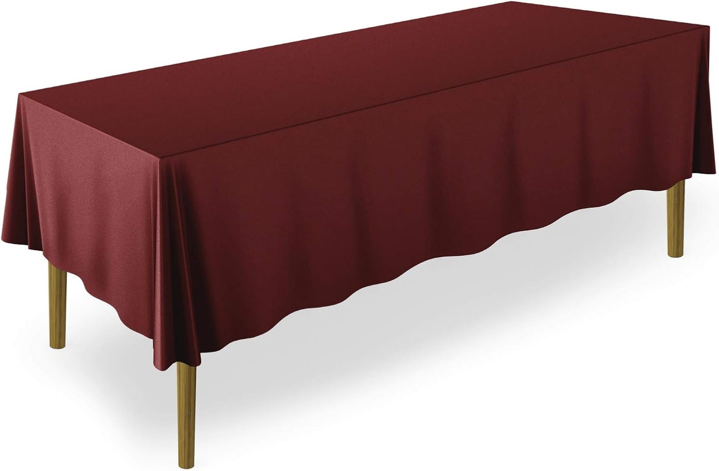 Lann's Linens - 10 Premium 70" x 120" Tablecloths for Wedding/Banquet/Restaurant - Rectangular Polyester Fabric Table Cloth - Burgundy