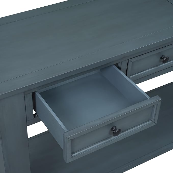 LKTART Solid Wood Console Table, Long Sofa Table Entryway Table - Image 9