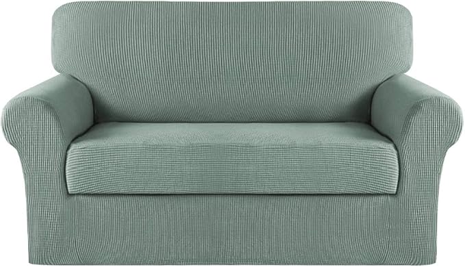 Turquoize Stretch Sofa Slipcover 2 Pieces Sofa Cover Couch Cover by Turquoize