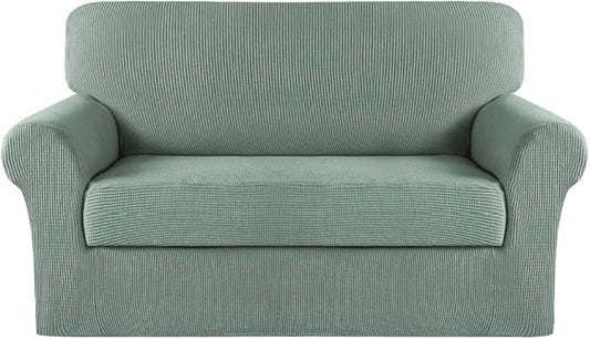 Turquoize Stretch Sofa Slipcover 2 Pieces Sofa Cover Couch Cover by Turquoize