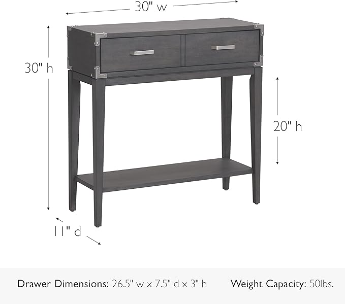 Leick Home 24032 Beckett One Drawer Hall Stand - Image 3