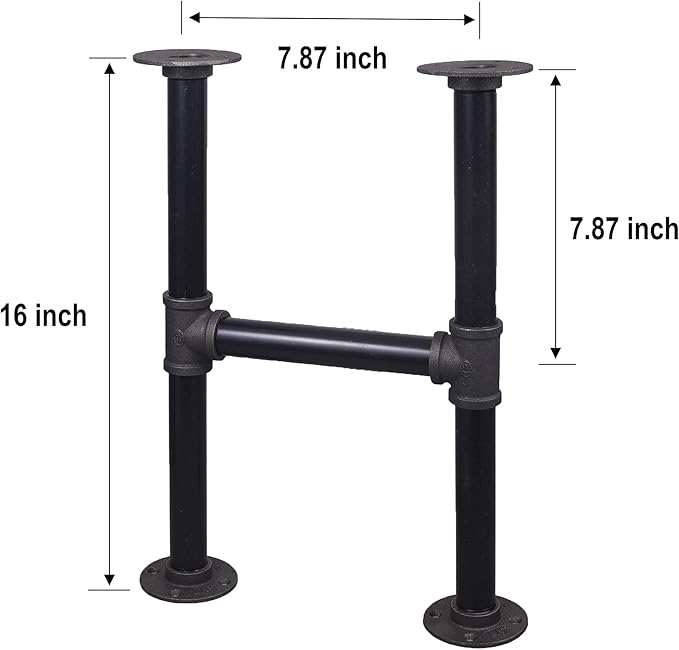 16'' Hight H-Shape Industrial Table Leg Set - Image 3