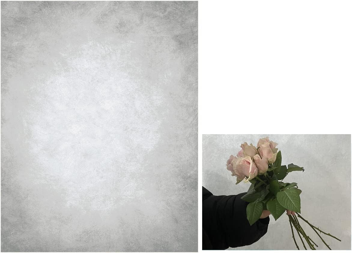 8x10ft Grey Portrait Photography Backdrops Solid Texture Abstract Photo Background for Photoshoot