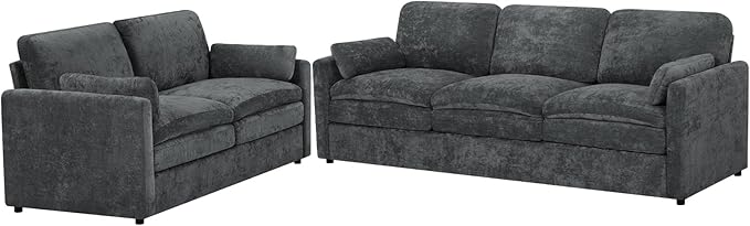 Chenille Upholstered Sofa Set - Image 8