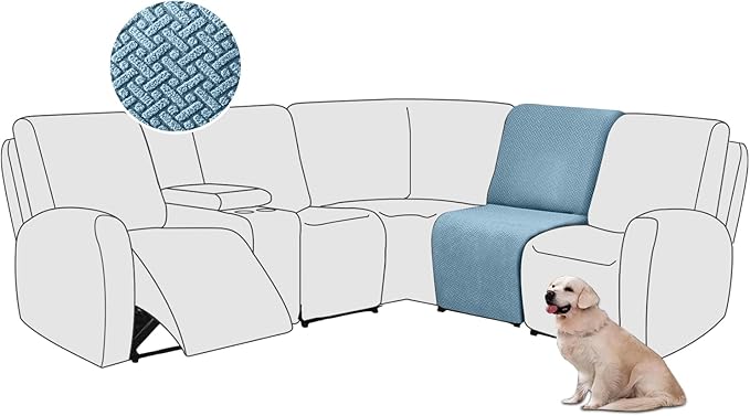 ALIECOM 100% Waterproof Recliner Sectional Couch Covers L Shape Stretch Corner by ALIECOM