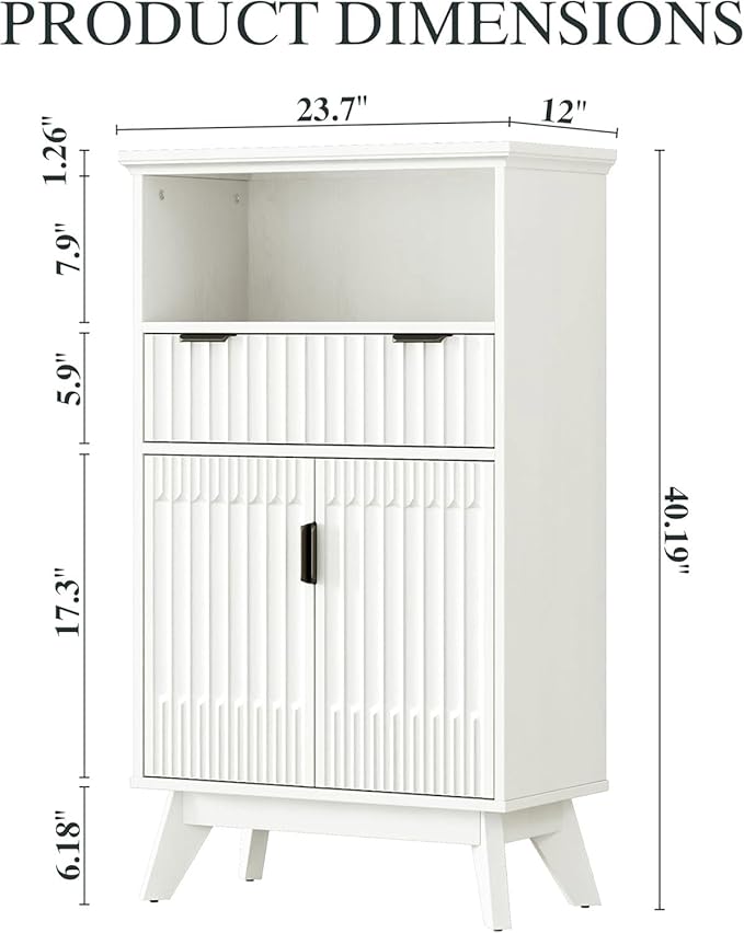 Fatmok 40'' Fluted Accent Cabinet - Image 2