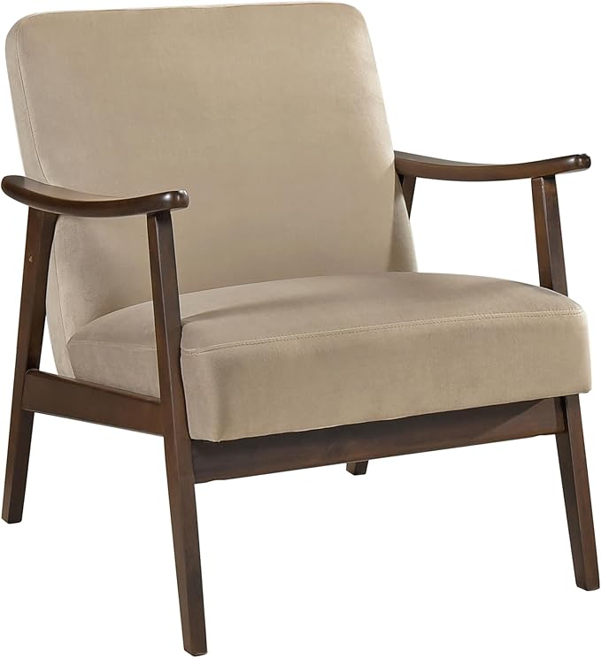 Lexicon Mid Century Modern Chair Velvet Accent Chair - Image 6