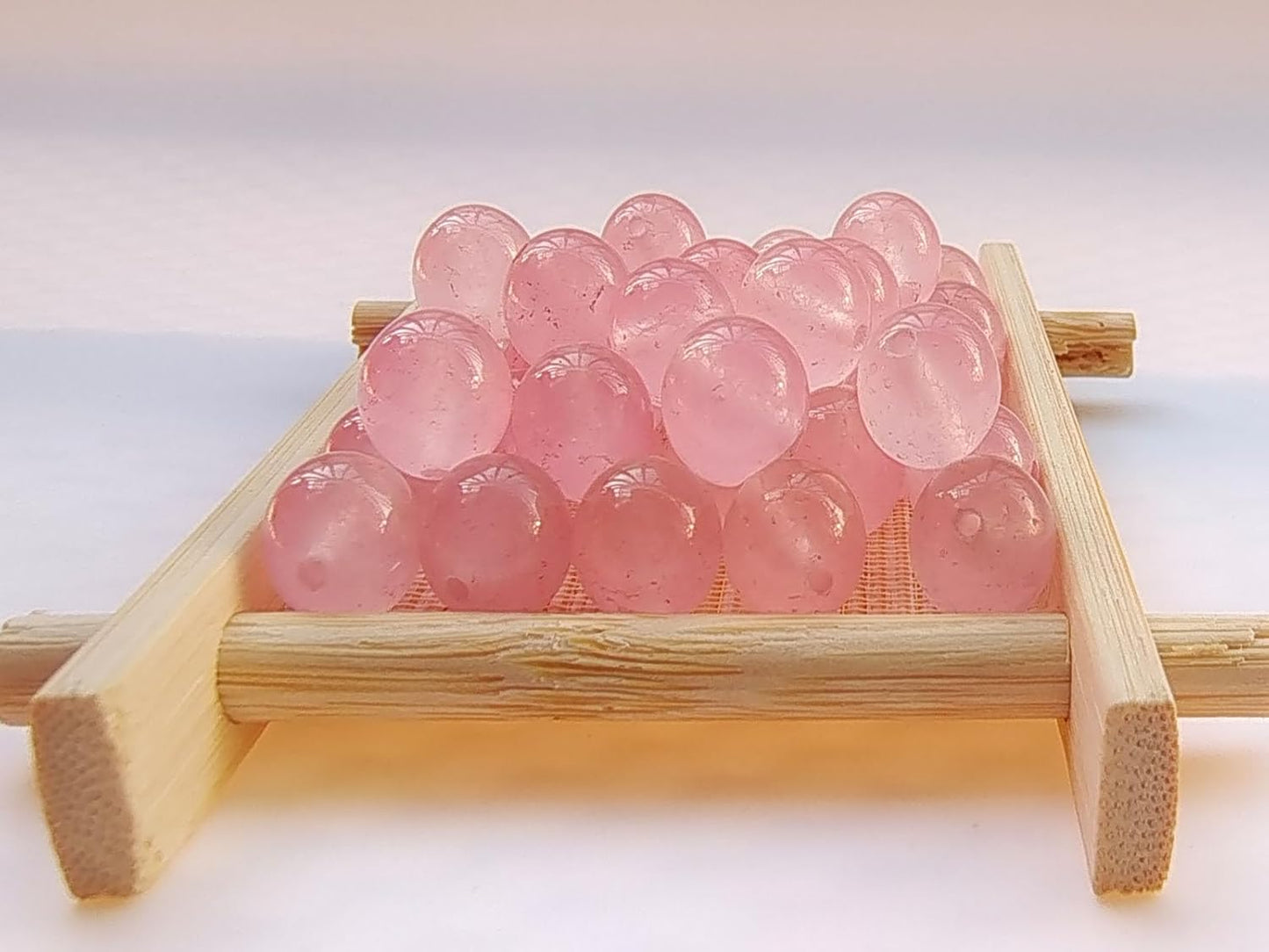 Stone Beads 8mm 100pcs Pink Chalcedony Beads Round Loose Gemstones Beads for Bracelet Necklace Jewelry Making (8mm, 60827 Pink Chalcedony)