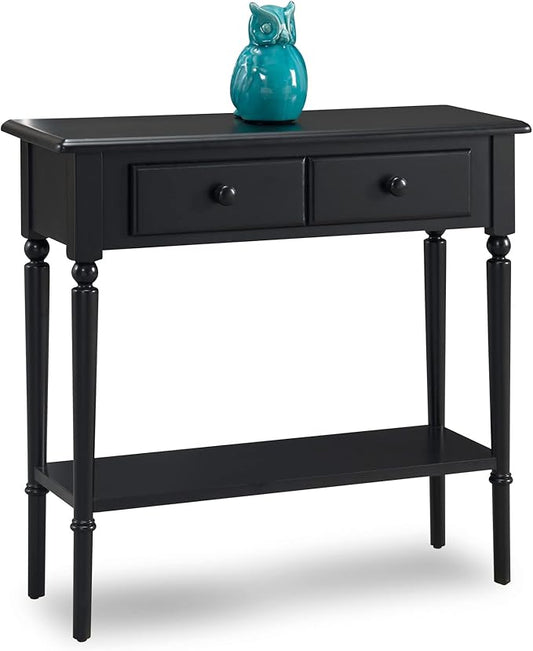 Leick Home Coastal Console Table, Solid Wood, 2 Storage Drawers, Bottom Display by LeickFurniture