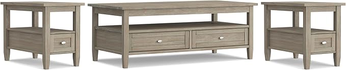 SIMPLIHOME Warm Shaker Solid Wood Transitional-Style 48-inch Wide Coffee Table by SimpliHome