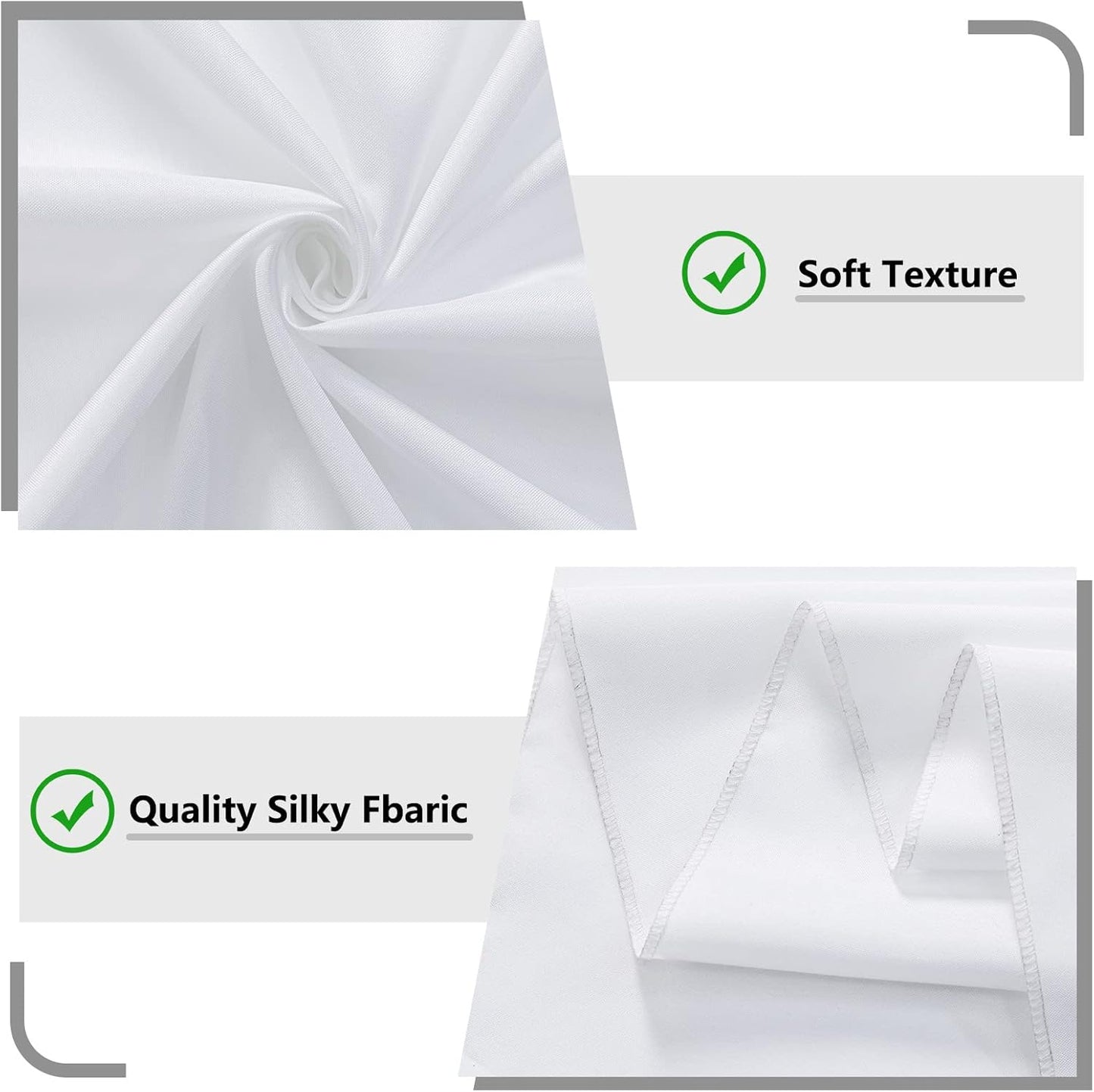 White Backdrop Curtain for Wedding Decor Holiday Party - White Wedding Backdrop Polyester Photography Backdrop Drapes Baby Shower Birthday Privacy Sliding Curtains Home Decor, 5ft x 7ft, 2 Panels