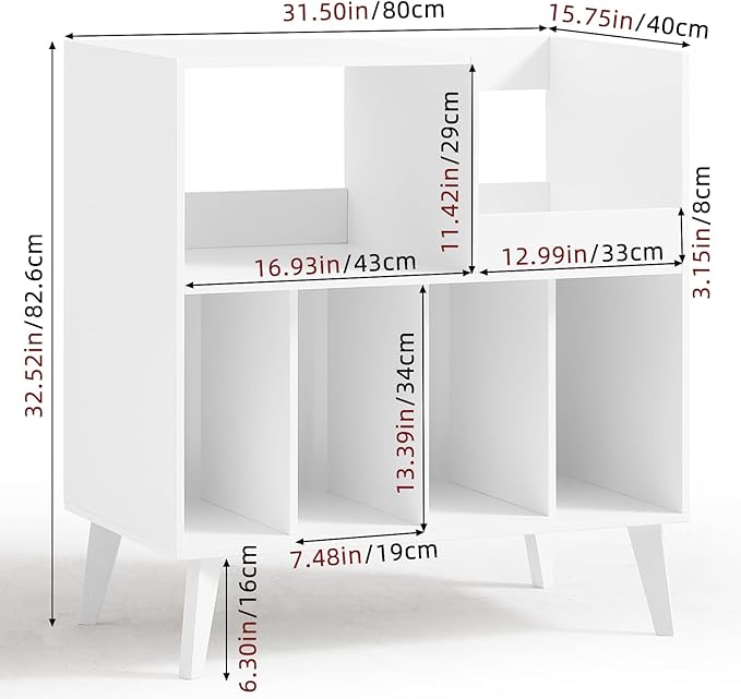 LELELINKY Large Record Player Stand, Turntable Stand - Image 2
