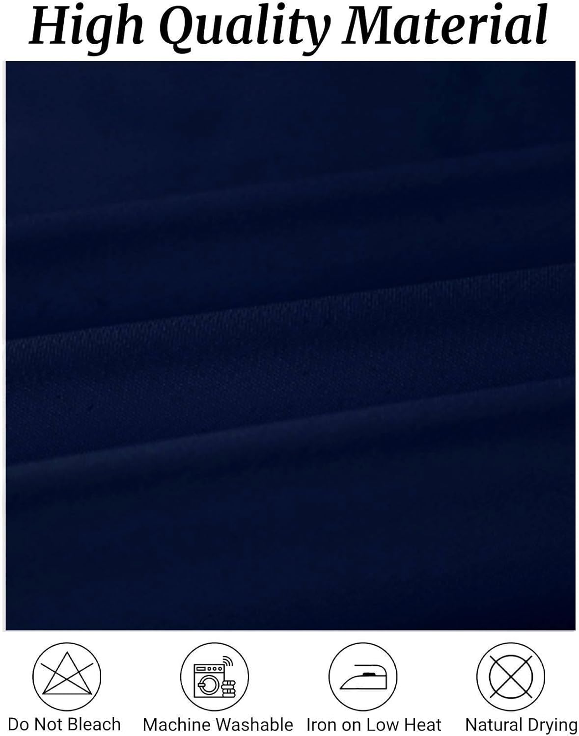 Fokitut 6 Pack Round Tablecloth, 108 Inch, Stain Resistant and Wrinkle Polyester Table Cloth, Fabric Table Cover for Kitchen Dining, Wedding, Party, Holiday Dinner-Navy