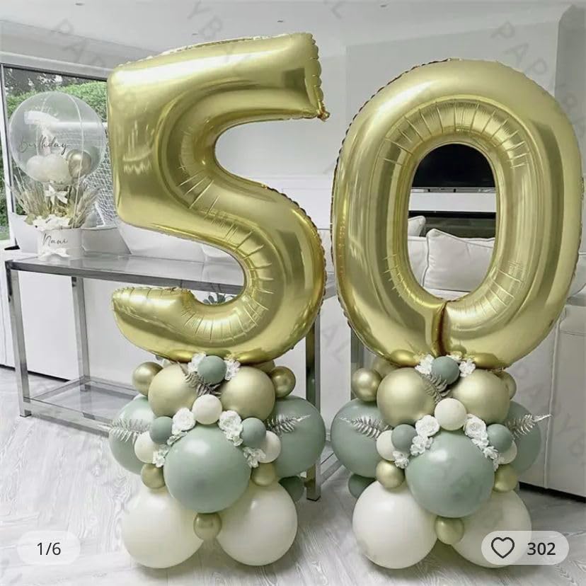 40 Inch Numbers 0 Light Gold Large Balloon Digital 0 for Birthday Party, 0-9 Birthday Party Decorations,Foil Mylar Big Number 0 Wedding Graduations Photo Shoot Decorations(Number 0)