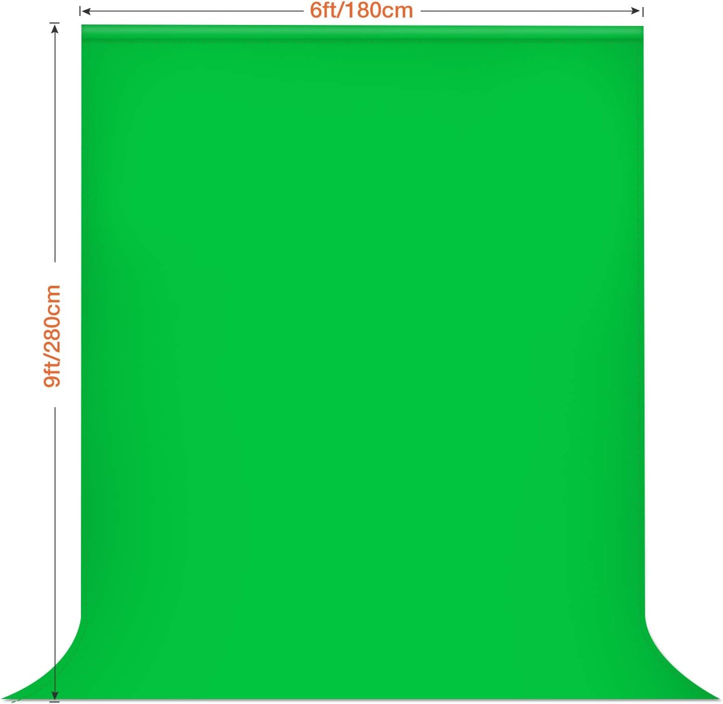 Yesker 8.5x10ft Green Screen Backdrop Kit with Stand Photography Greenscreen Background Support System with 6x9ft Muslin Chromakey Backdrop and Clamp for Photo Video Studio Portrait Product Shooting
