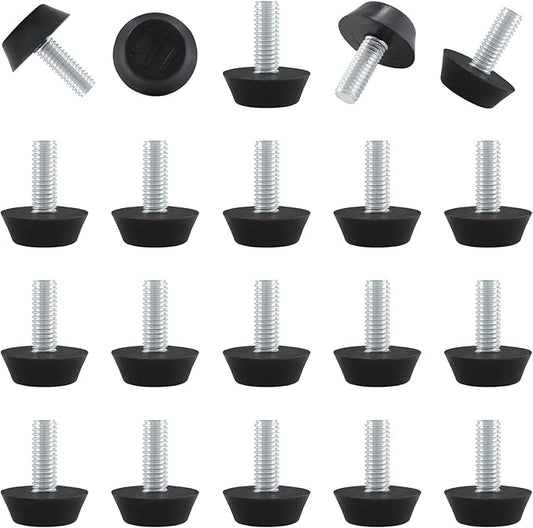 Zorfeter 30 Pcs Screw in Threaded Furniture Adjustable Levelers, M6 Leveling by Zorfeter