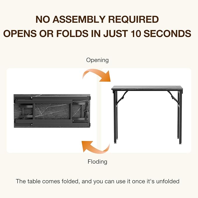 TEMI Small Computer Desk Folding Table - Image 4