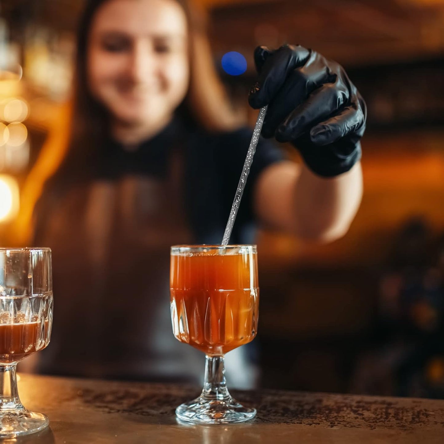 100-PCS Silver Glitter Plastic Swizzle Sticks, Crystal Cake Pops, Cocktail Coffee Drink Stirrers, Stir Sticks, 7.24 Inch