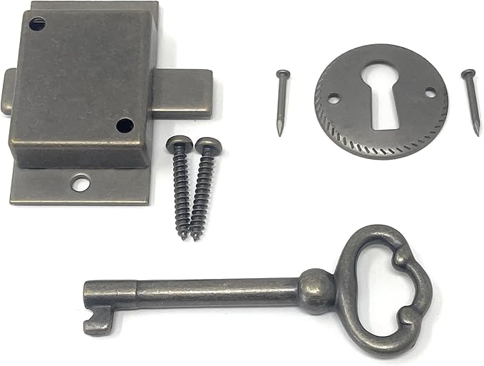 Metal Magery Small Antique Brass Flush Mount Lock by METAL+MAGERY