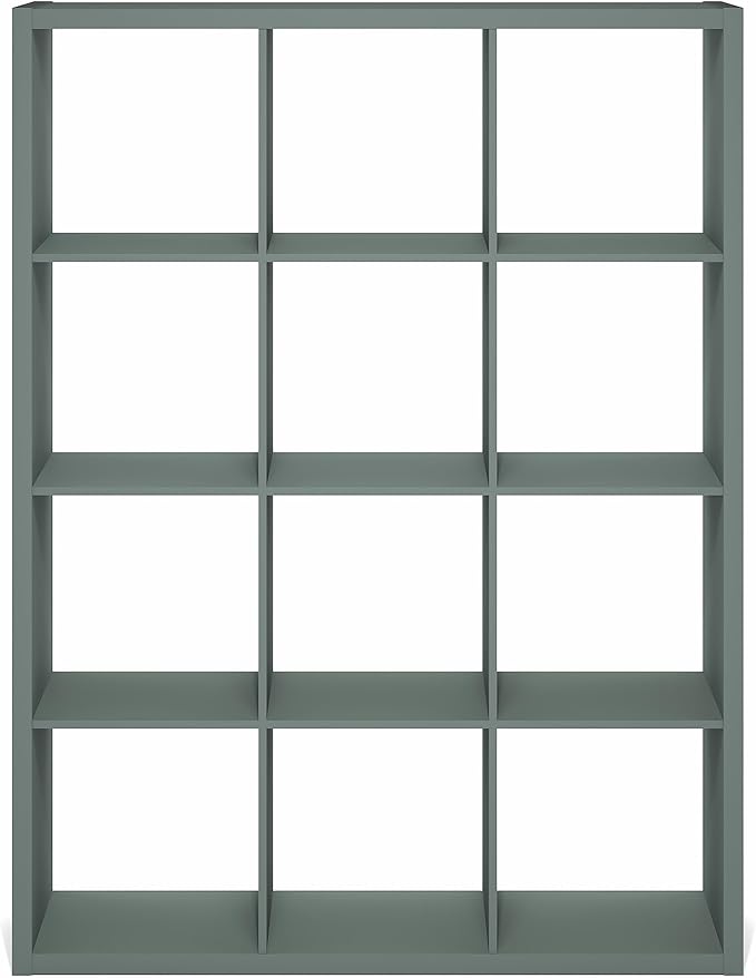 Furinno Cubicle Book Shelf, 12-Cube Bookshelf, Extra Thick Frame Reversible - Image 8