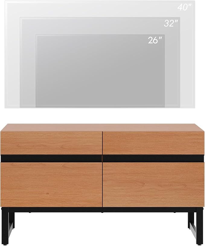 WAMPAT Modern TV Stand for 26-40 Inch TVs, Wood Entertainment Center - Image 5