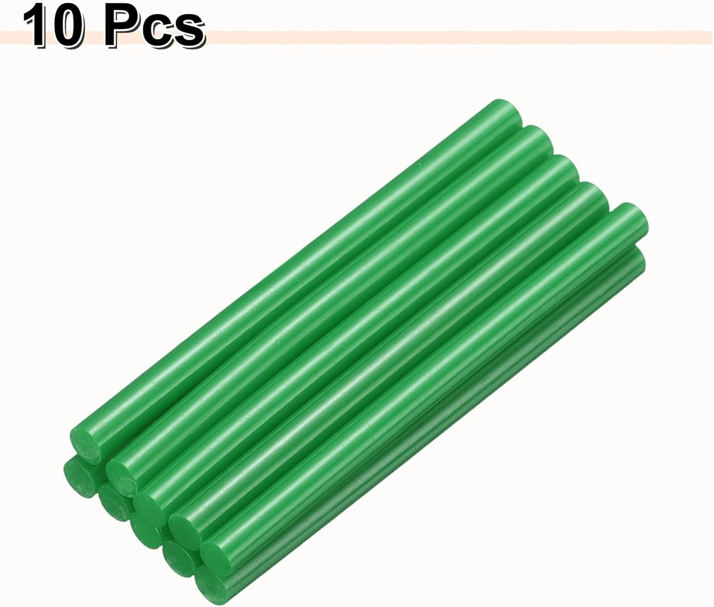 HARFINGTON 10pcs Hot Glue Sticks 0.28" Dia x 3.94" Long EVA Mini Hot Melt Adhesive Glue Stick for Hot Melt Gun Wood Plastic Glass Flowers Fabrics Foam, Deep Green
