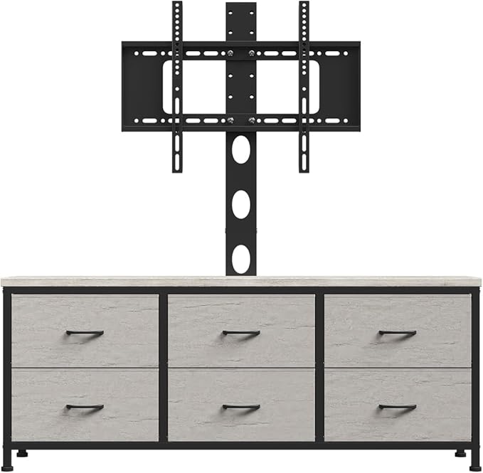 TV Stand with Mount, Fabric Dresser with 6 Drawers - Image 8