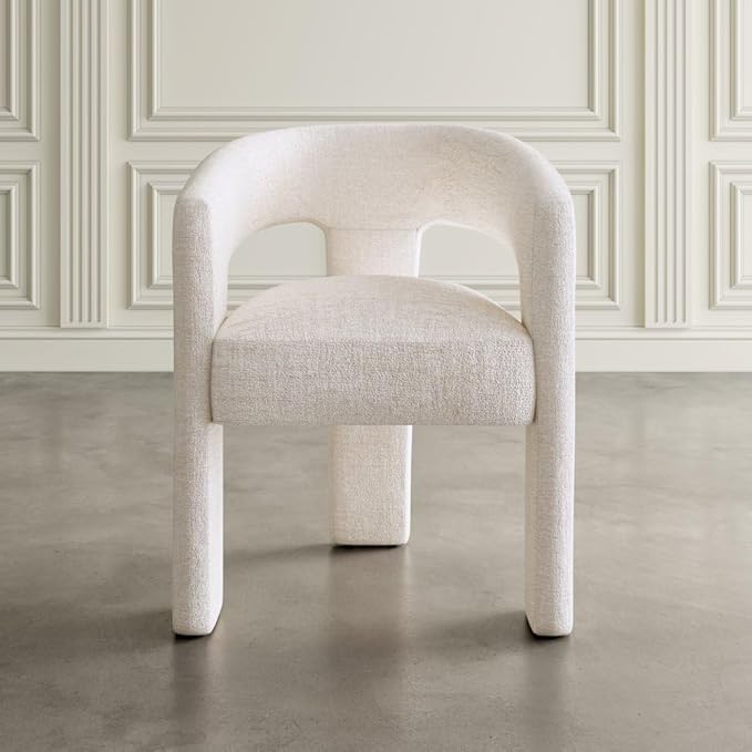 Jofran Gwen Jacquard Upholstered Accent Chair, Modern Luxury Plush Sculptural - Image 7