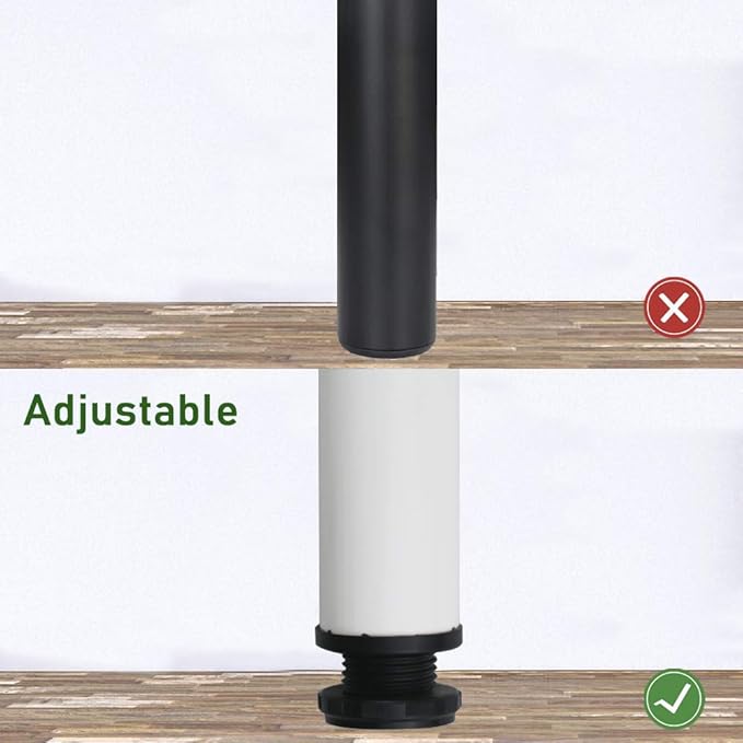 QLLY 28 inch Adjustable Metal Desk Legs, Heavy Duty Furniture Table Legs - Image 5