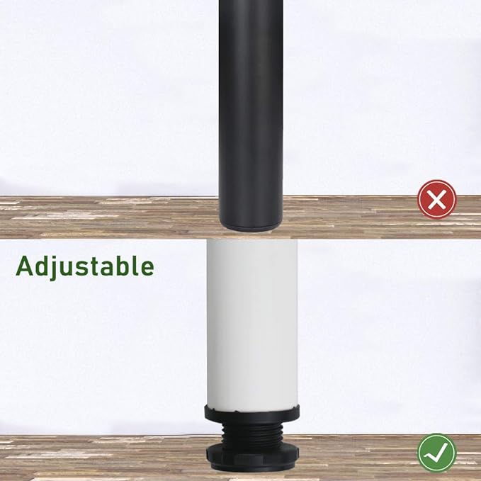 QLLY 16 Inch Adjustable Metal Coffee Table Legs, Heavy Duty Round Furniture Legs - Image 4