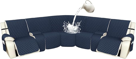 Arfntevss Recliner Sectional Couch Covers 1OO% Waterproof L Shape Sofa Cover by Arfntevss