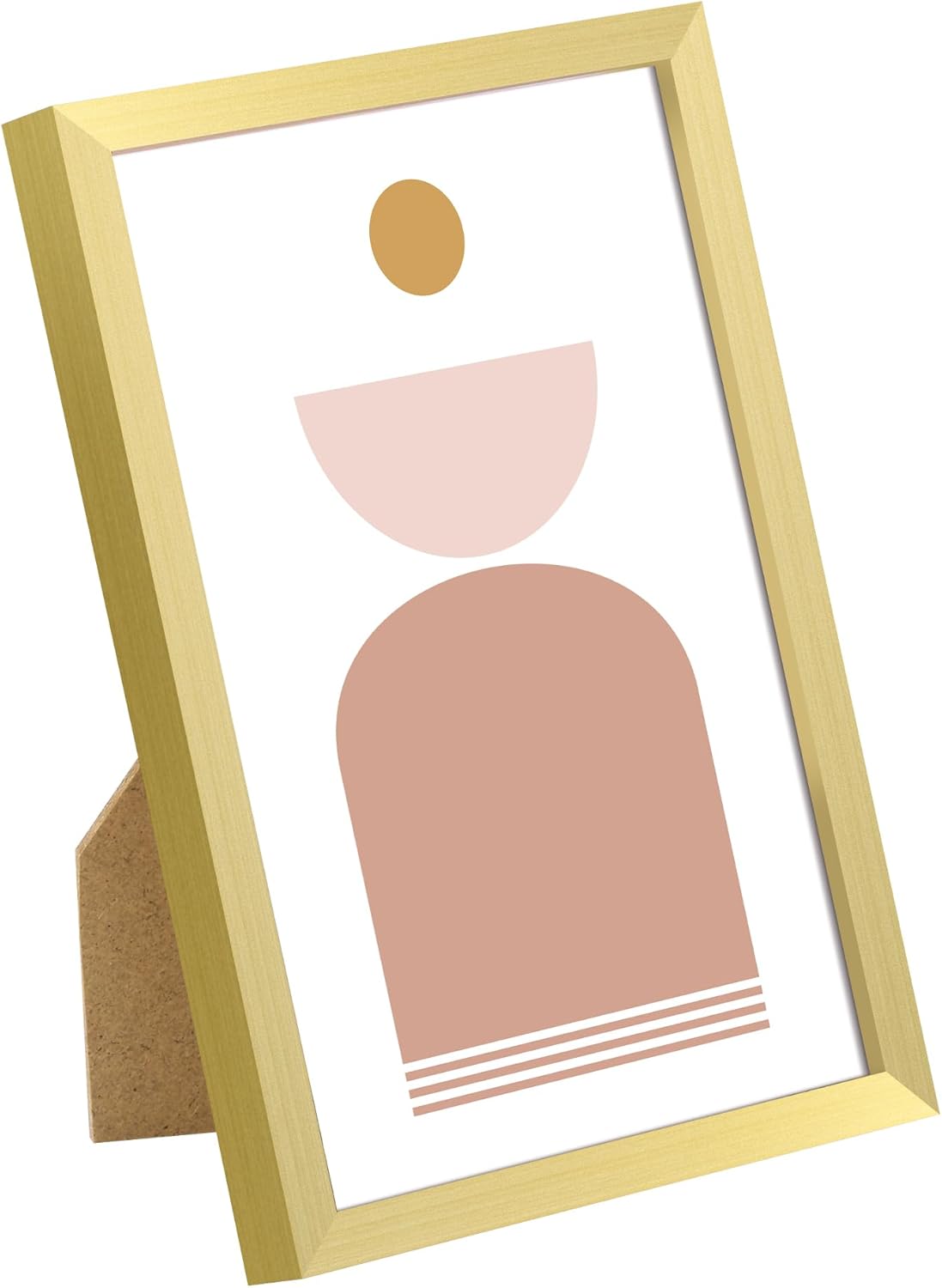 upsimples 4x6 Picture Frame Set of 3, Made of High Definition Glass for 4 x 6 Gold Frames, Wall and Tabletop Display Thin Border Photo Frame for Home Décor