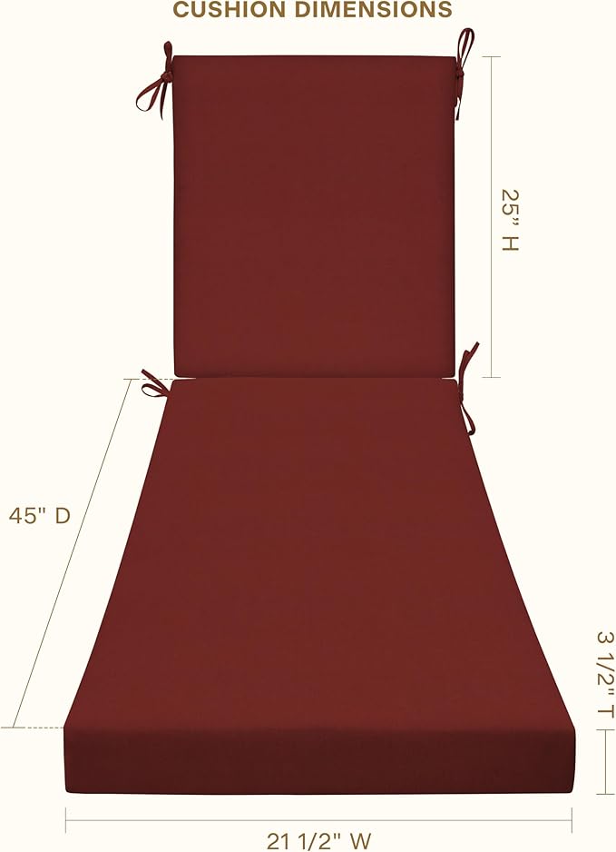 Honeycomb Outdoor Chaise Lounge Cushion - Image 2