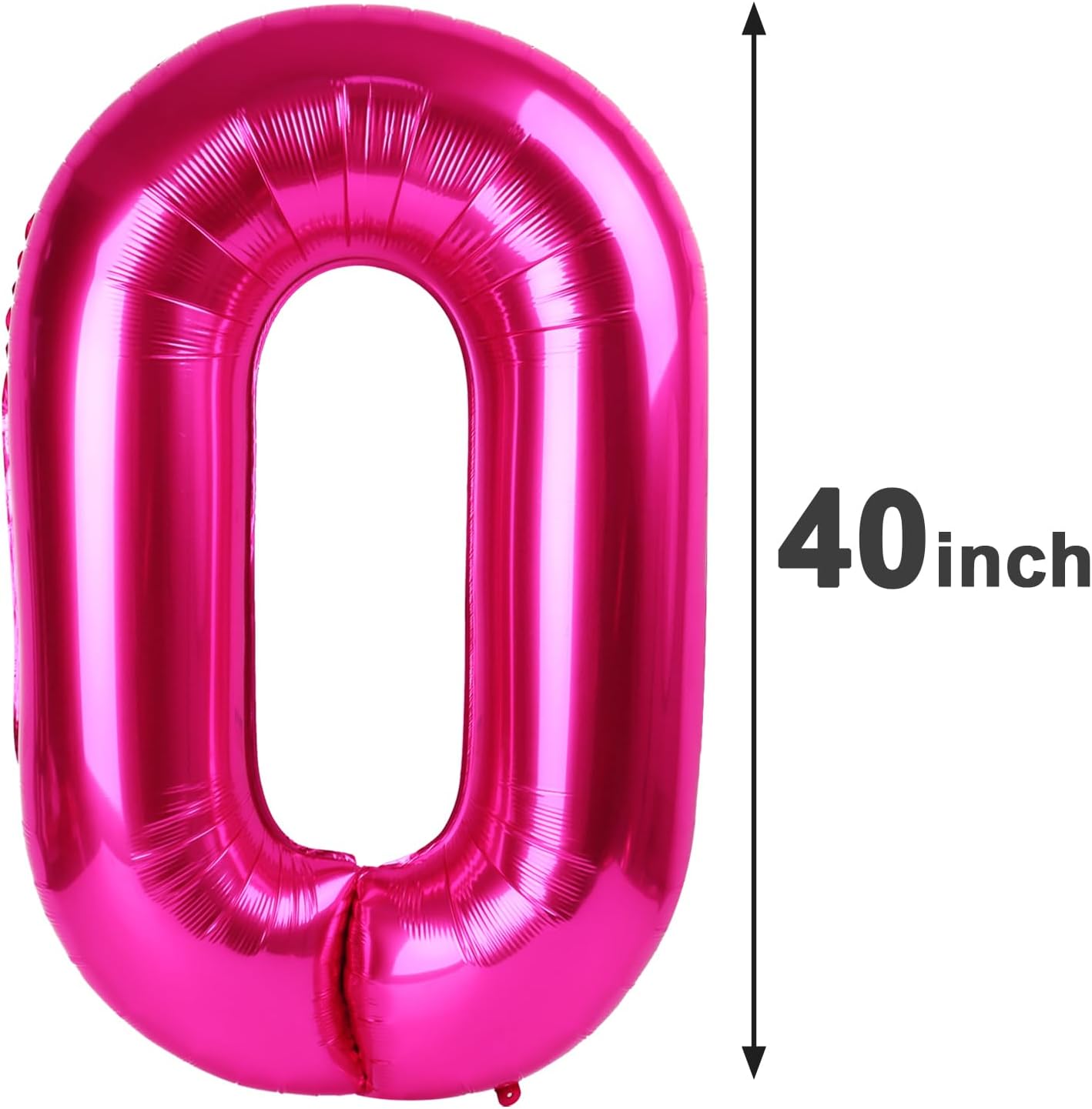 Hot Pink Number 100 Balloon 40 inch, Number 100 Days Birthday, Hot Pink Foil 100 Balloon for Birthday Party, Anniversary Celebration Number Decorations