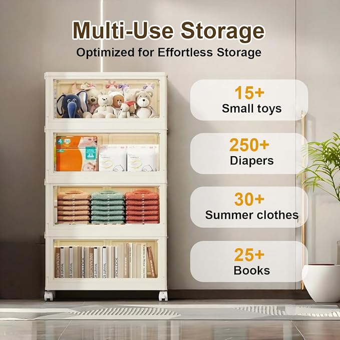 5-Tier Foldable Storage Cabinet - Image 6