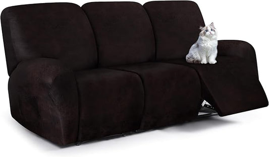ANARACHON Leather Look Recliner Couch Cover, 8-Pieces Stretch Recliner Sofa by ANARACHON