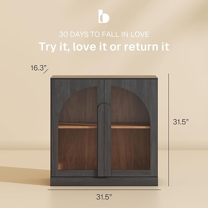 BELLEZE Bijou Set of 4 Wall-to-Wall Storage Cabinets - Image 2