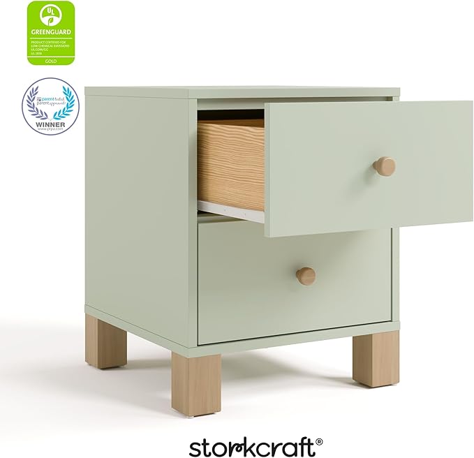 Storkcraft California 2 Drawer Nightstand - Image 8
