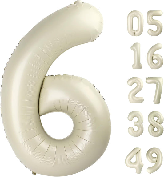 2026 number balloon off-white color