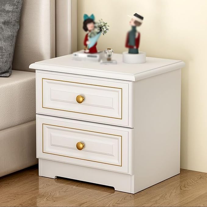 Night Stand Light Luxury Solid Wood Bedside Table, Simple Home Storage Cabinet - Image 4