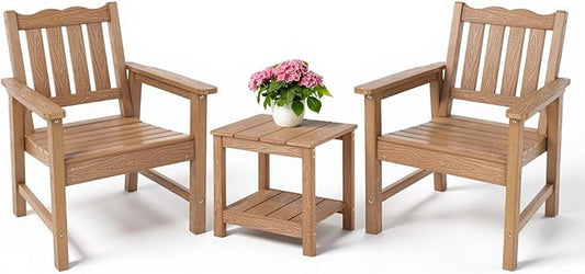 Stoog 3-Piece All-Weather Garden Chairs Set of 2 by Stoog