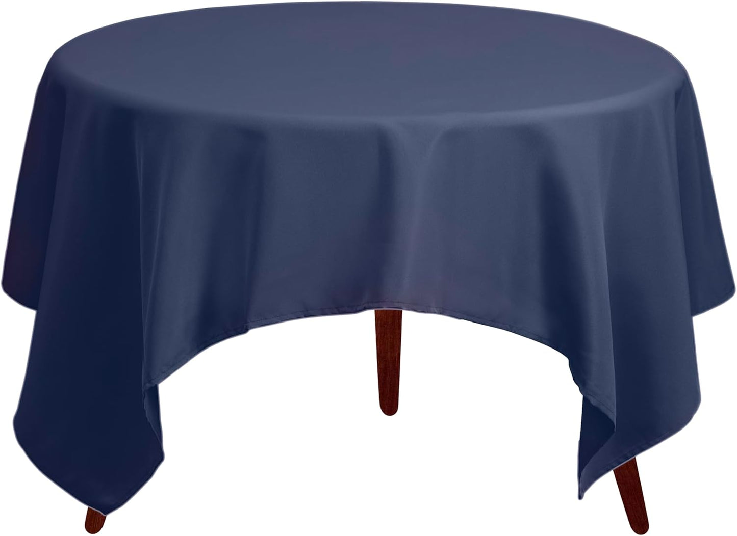 Gee Di Moda Square Tablecloth - 85 x 85 Inch Navy Blue Table Cloth for Large Square or Round Tables - Heavy Duty Washable Fabric - for Buffet Table, Holiday Party, Dinner, Wedding & Baby Shower