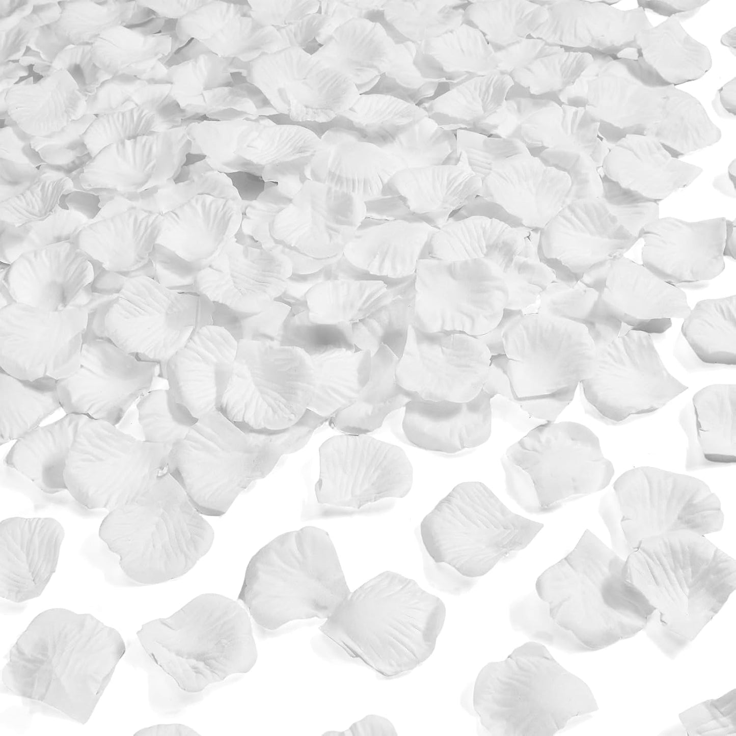 1000 Pcs White Rose Petals Artificial Silk Flower Petals Romantic Decorations for Wedding Engagement Birthday Event Anniversary Party Backdrop Supplies