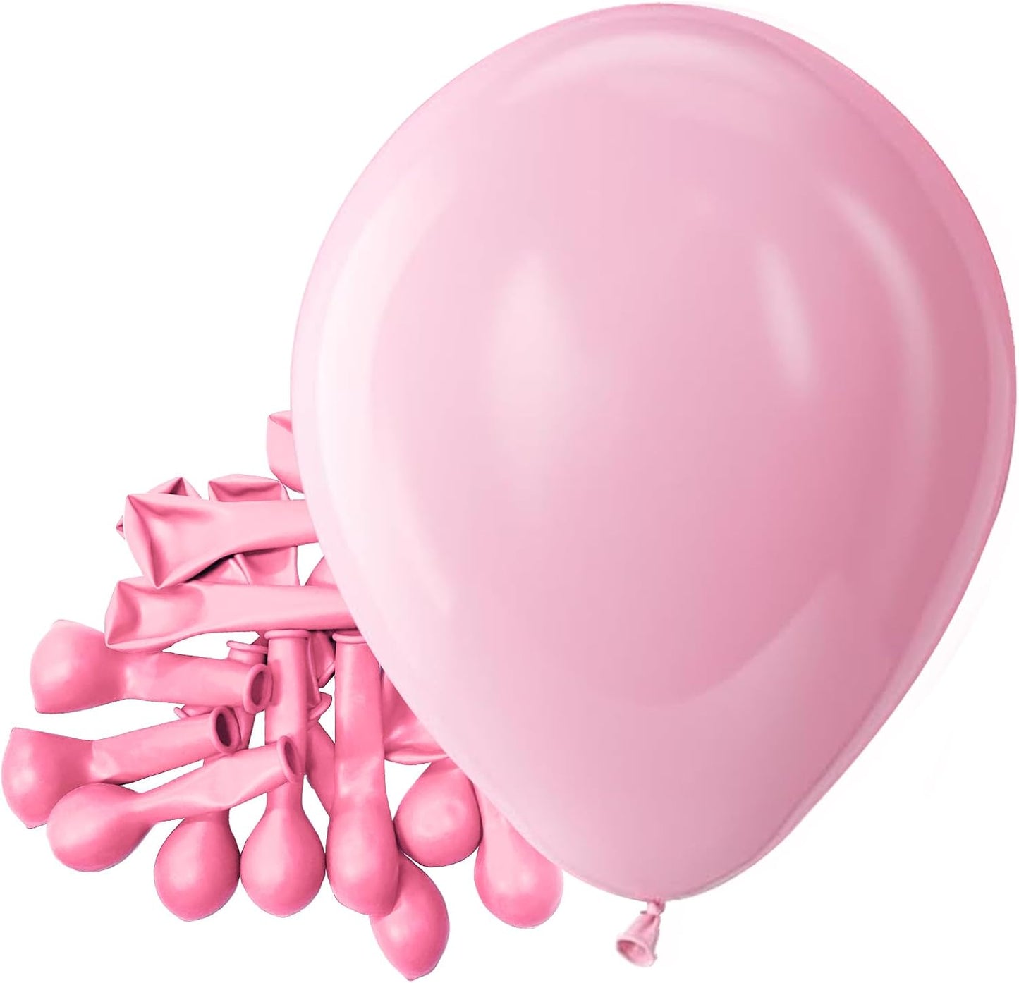 Bezente Pastel Pink Latex Party Balloons - 150 Pack 5 inch Round Helium Light Pink Small Bridal Pink Balloons for Gender Reveal Bridal Shower Birthday Wedding Anniversary Party Decoration