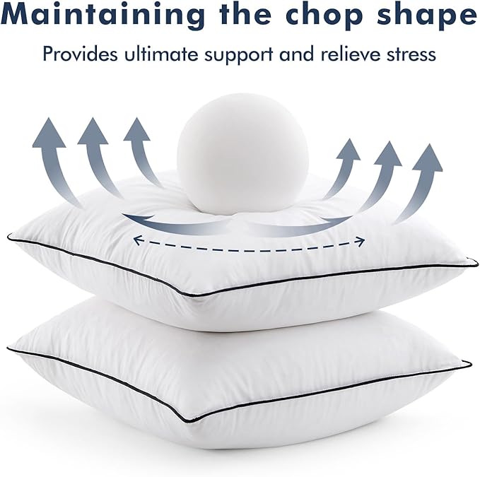 MIULEE Goose Feather Down 18x18 Pillow Insert Set of 2 - Image 6
