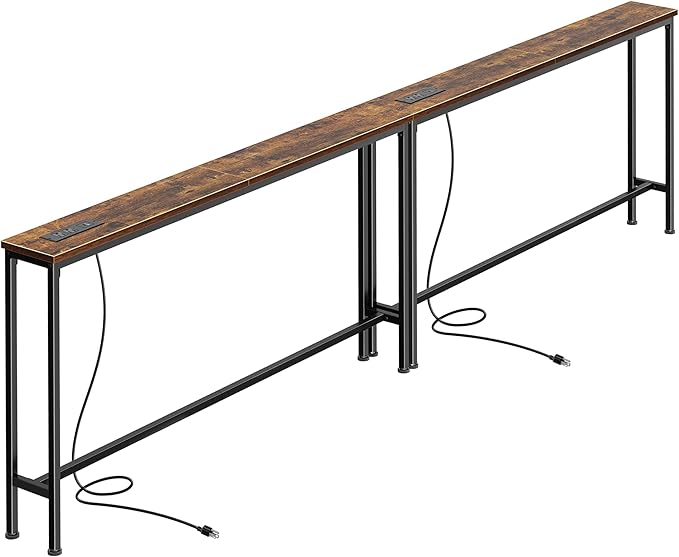 SUPERJARE 102.4 Inch Sofa Table by SUPERJARE