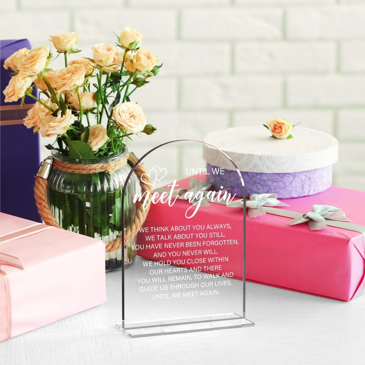 Acrylic Wedding Sign Wedding Signs for Ceremony Until We Meet Again Sign for Wedding Modern Calligraphy Arch Acrylic Table Top Sign for Wedding Reception and Event Party Table